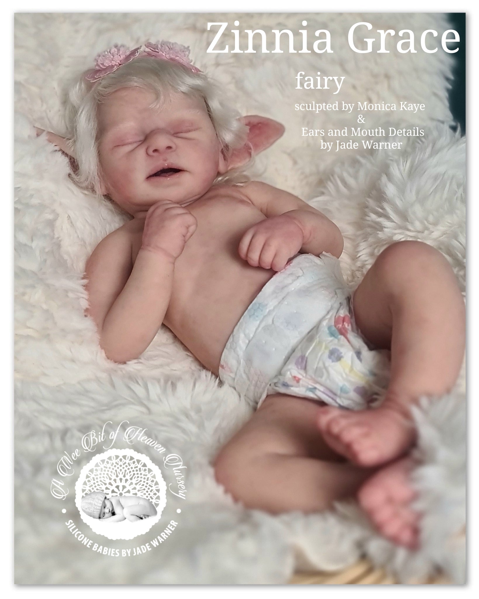 Zinnia Grace Fairy Full Body Silicone Baby Girl  Available