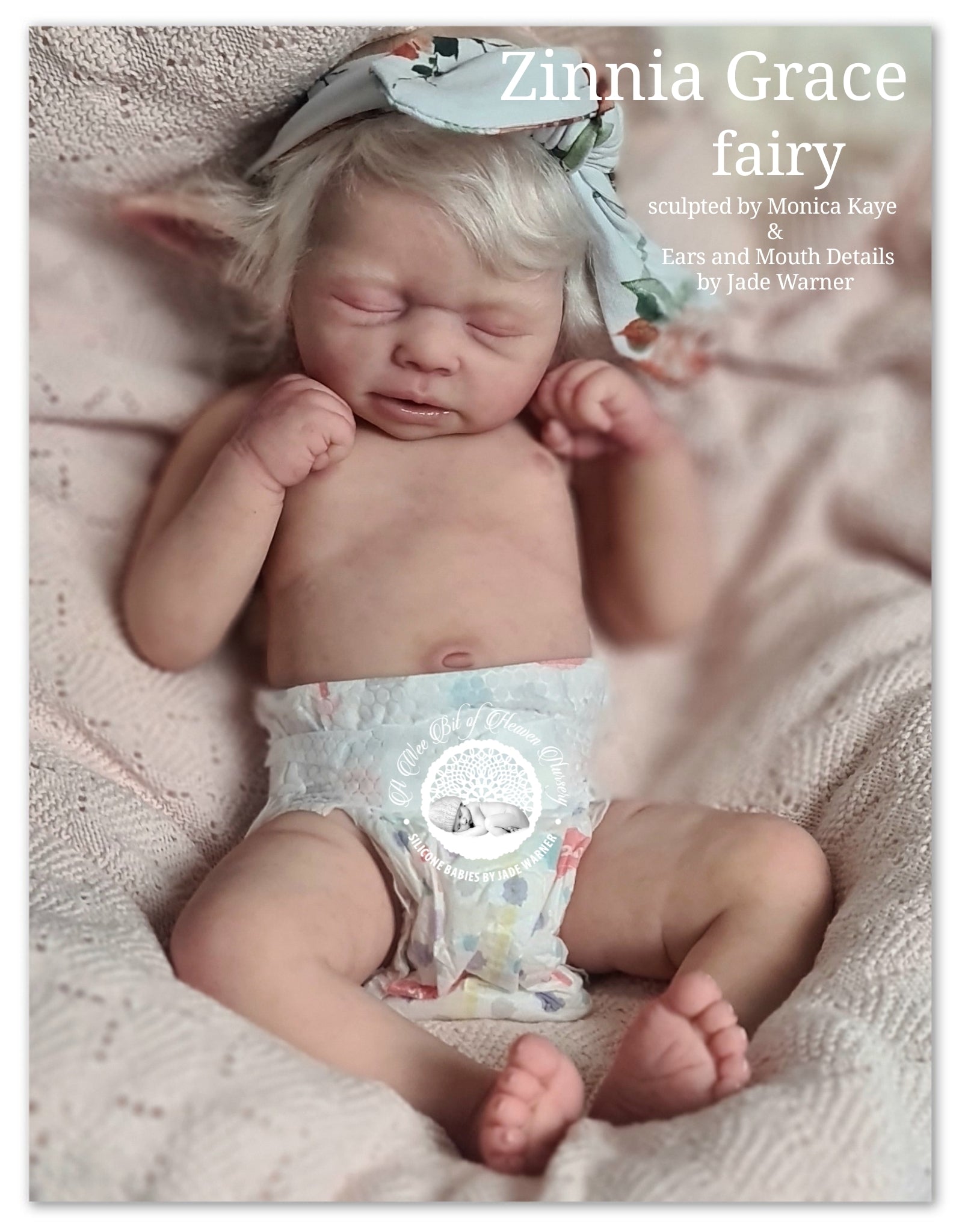 Zinnia Grace Fairy Full Body Silicone Baby Girl  Available